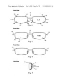 Hook components with nylon strings elasticity mechanism for eyeglasses diagram and image