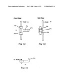 Hook components with nylon strings elasticity mechanism for eyeglasses diagram and image