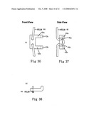 Hook components with nylon strings elasticity mechanism for eyeglasses diagram and image