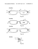 Hook components with nylon strings elasticity mechanism for eyeglasses diagram and image