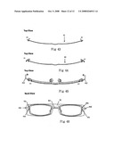 Hook components with nylon strings elasticity mechanism for eyeglasses diagram and image