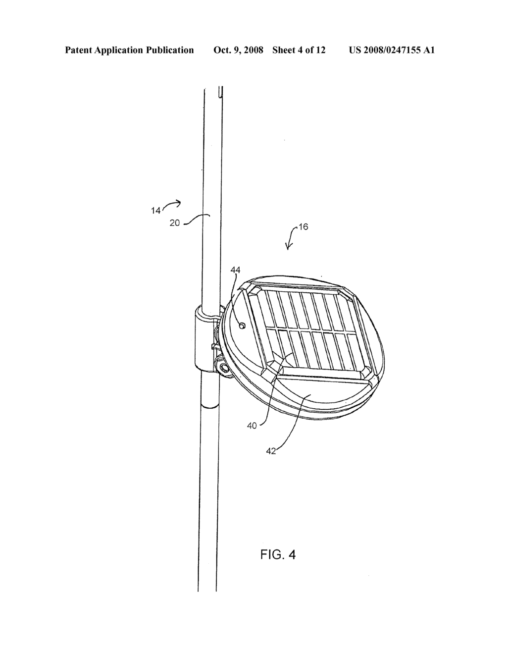 OUTDOOR LIGHT WITH POSITIONABLE SOLAR COLLECTOR - diagram, schematic, and image 05