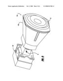 Complex projector lens for LED headlamp diagram and image