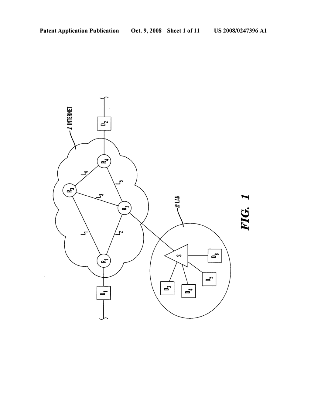 METHOD, SYSTEM AND COMPUTER PROCESSING AN IP PACKET, ROUTING A STRUCTURED DATA CARRIER, PREVENTING BROADCAST STORMS, LOAD-BALANCING AND CONVERTING A FULL BROADCAST IP PACKET - diagram, schematic, and image 02