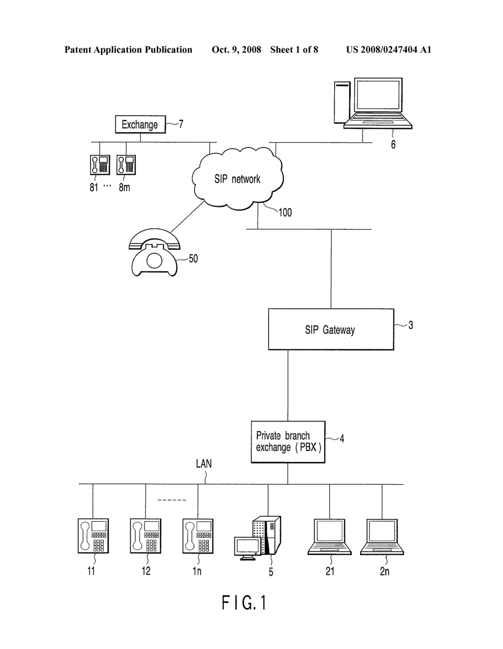 TELEPHONE SYSTEM AND GATEWAY DEVICE - diagram, schematic, and image 02