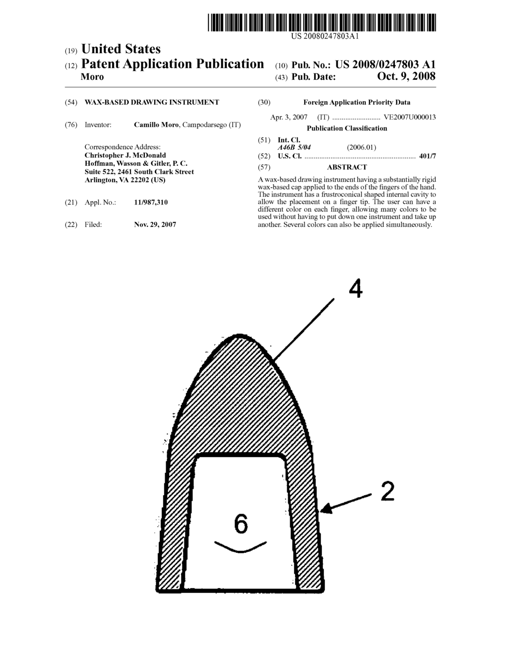 Wax-based drawing instrument - diagram, schematic, and image 01