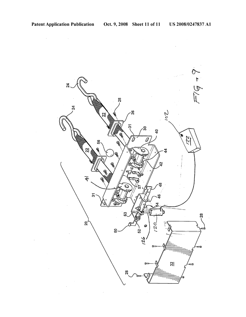 Compact wheelchair restraint system with housing and release - diagram, schematic, and image 12