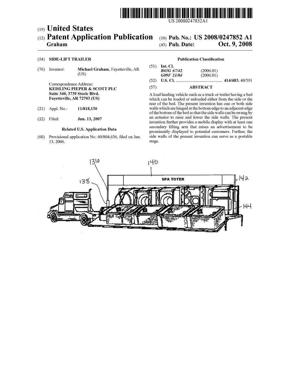 Side-lift trailer - diagram, schematic, and image 01