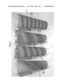 Opaque multi-phase dentifrice with coils diagram and image