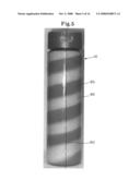 Opaque multi-phase dentifrice with coils diagram and image