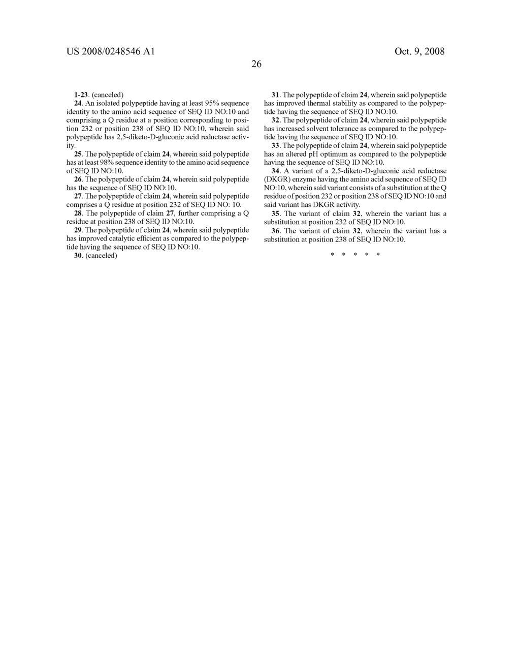 Mutant 2,5-diketo-L-gluconic acid reductases - diagram, schematic, and image 35