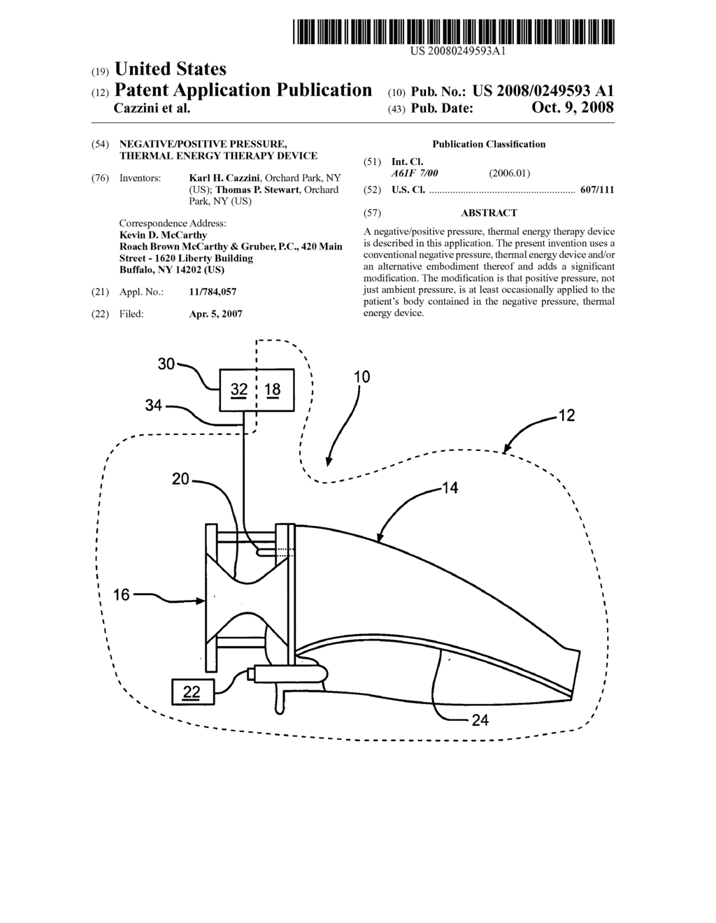 Negative/positive pressure, thermal energy therapy device - diagram, schematic, and image 01