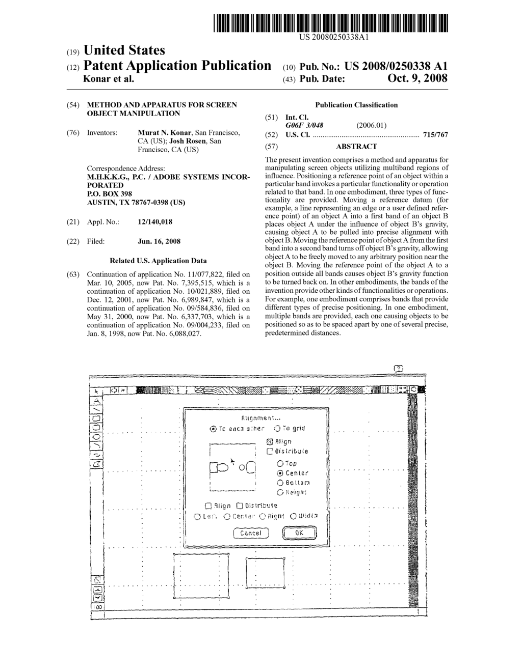 Method and Apparatus for Screen Object Manipulation - diagram, schematic, and image 01