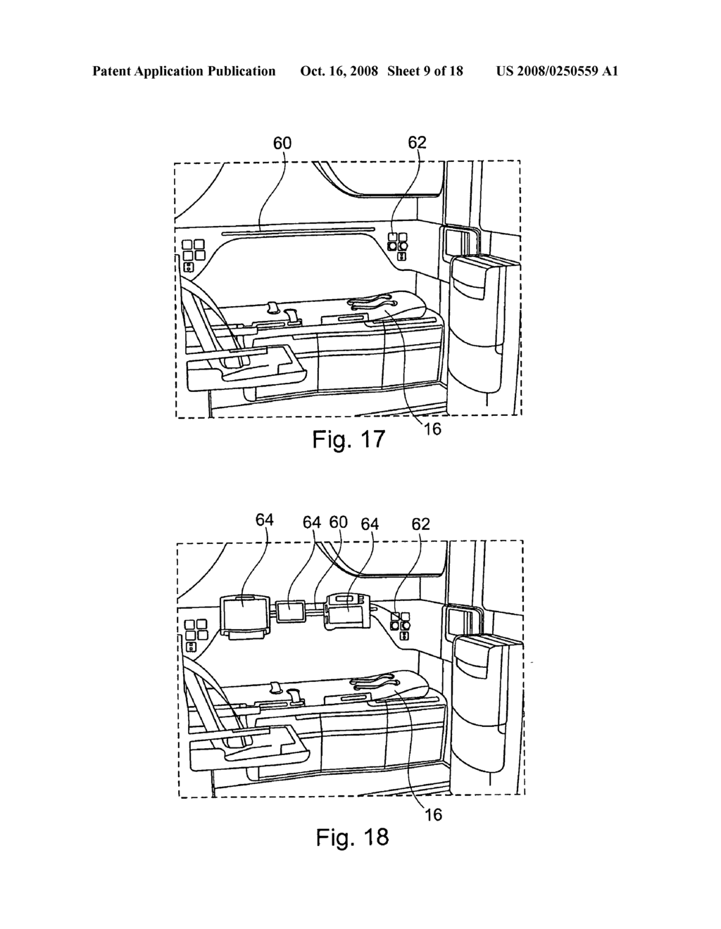 Device for the transport and medical care of patients as well as for the provision of emergency medical care in an aircraft - diagram, schematic, and image 10