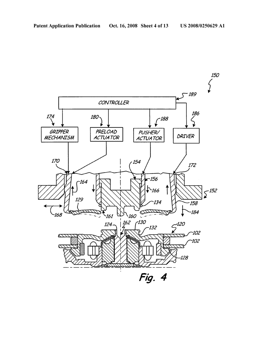 Assembly and method for installing a disc clamp - diagram, schematic, and image 05