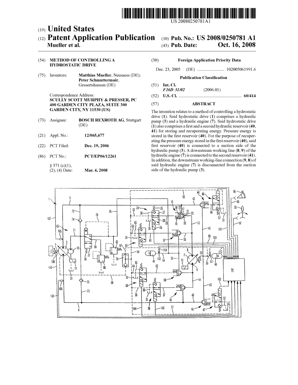 Method of Controlling a Hydrostatic Drive - diagram, schematic, and image 01