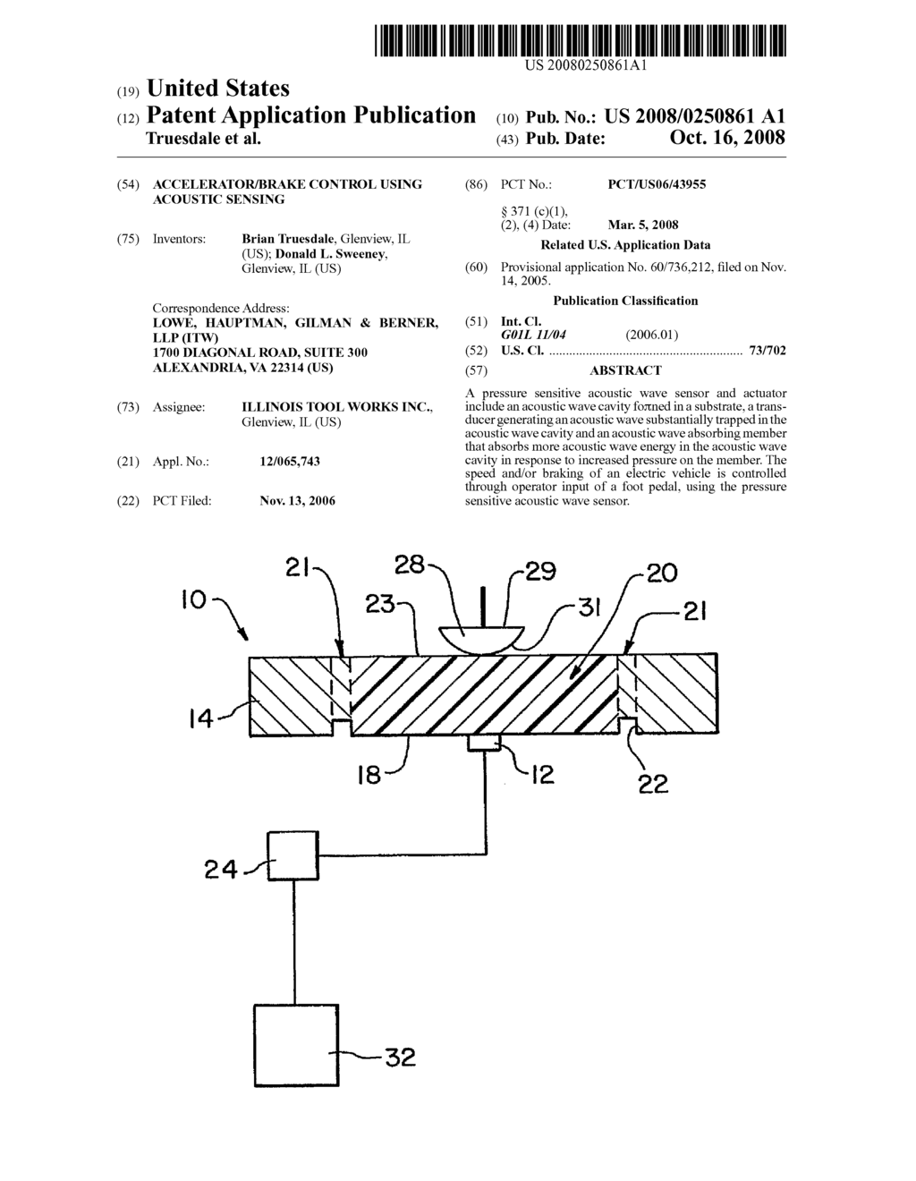 Accelerator/Brake Control Using Acoustic Sensing - diagram, schematic, and image 01