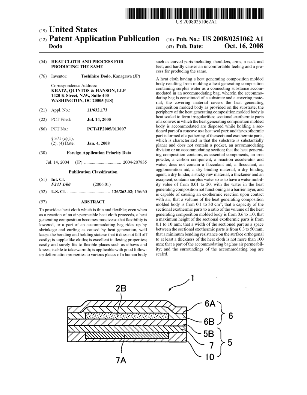 Heat Cloth and Process for Producing the Same - diagram, schematic, and image 01