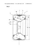 Assembly of pneumatic tire and rim, and a noise damper used therein diagram and image