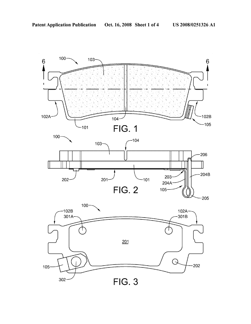 DISC BRAKE PADS HAVING A VISUAL WEAR INDICATOR WHICH SIGNALS THE NEED FOR PAD REPLACEMENT - diagram, schematic, and image 02