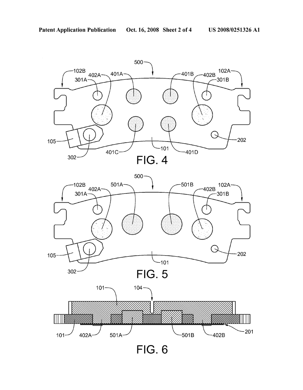 DISC BRAKE PADS HAVING A VISUAL WEAR INDICATOR WHICH SIGNALS THE NEED FOR PAD REPLACEMENT - diagram, schematic, and image 03