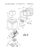 Jewelry box with electronic display apparatus diagram and image