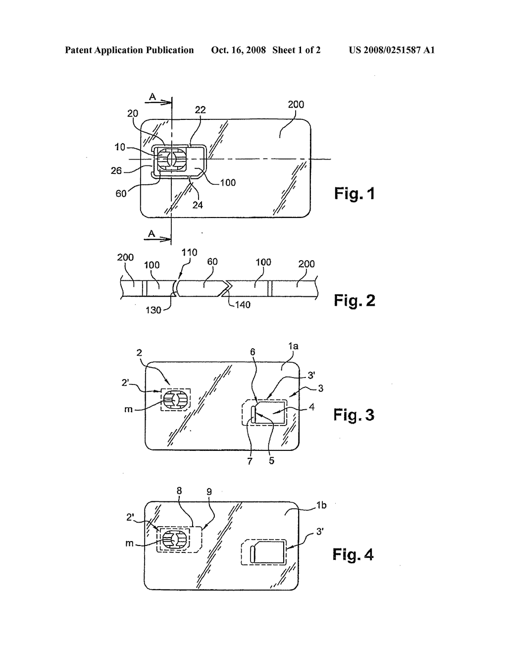 Method of Manufacturing a Substrate for a Mini-Uicc Smart Card with an Associated Plug-In Uicc Adapter, and a Resulting Substrate - diagram, schematic, and image 02