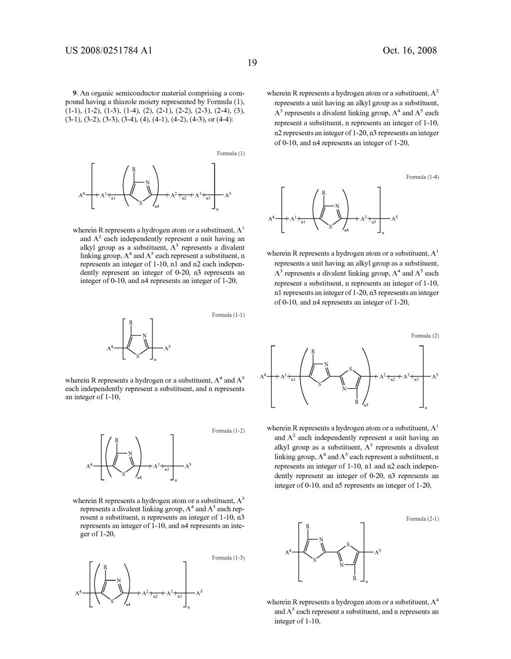 Organic Semiconductor Material, Organic Transistor, Field Effect Transistor, Switching Device and Thiazole Compound - diagram, schematic, and image 21