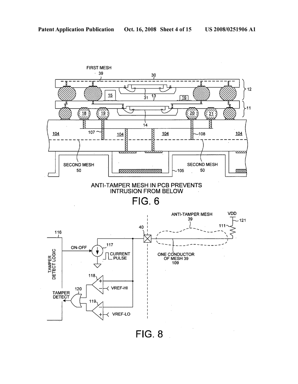 Package-on-package secure module having BGA mesh cap - diagram, schematic, and image 05