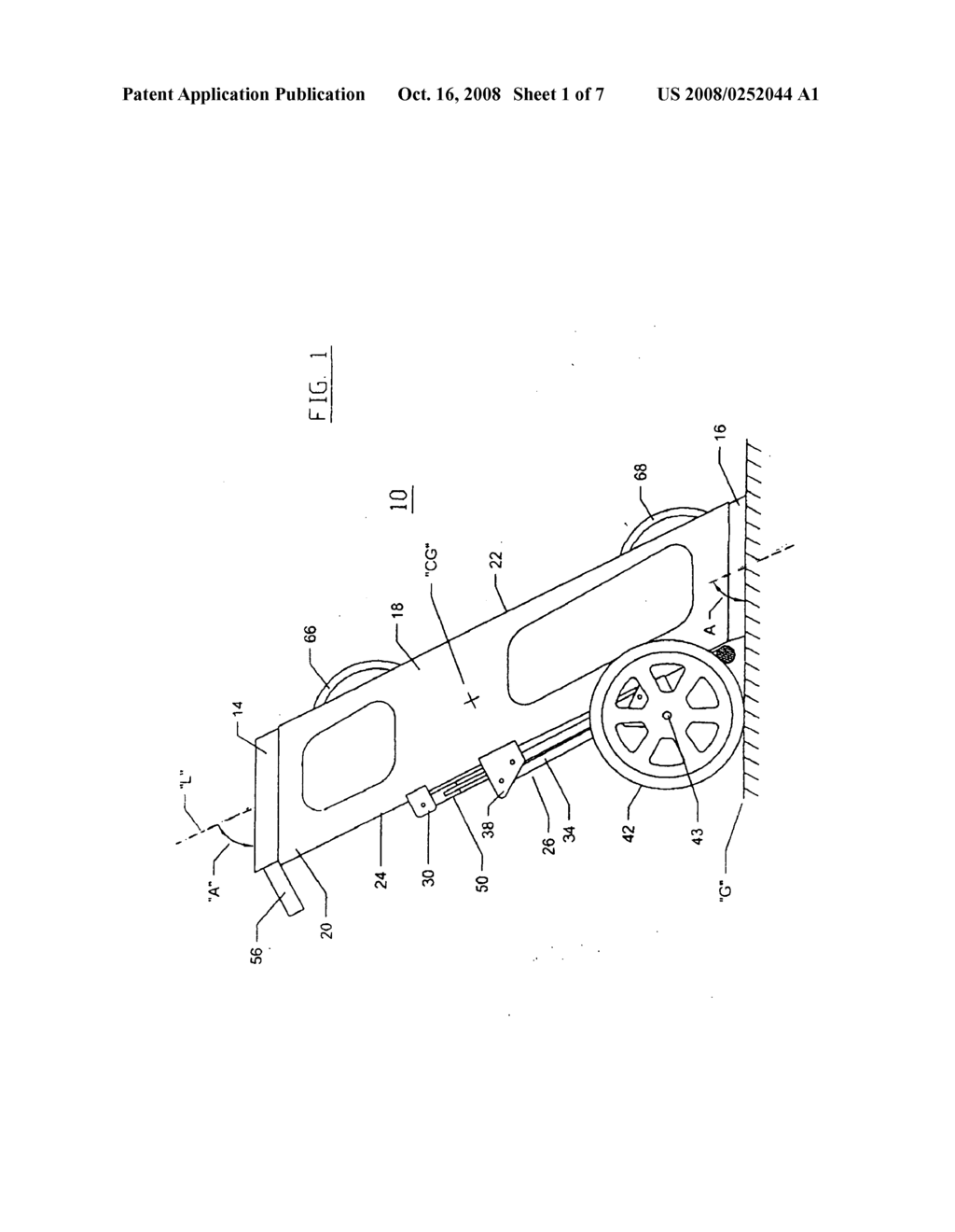 Wheeled Golf bag arrangement - diagram, schematic, and image 02