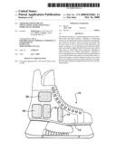 ARMOURING/REINFORCING APPLICATIONS ASSOCIATED WITH A SPORTS SKATE OR SHOE diagram and image