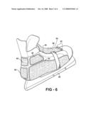 ARMOURING/REINFORCING APPLICATIONS ASSOCIATED WITH A SPORTS SKATE OR SHOE diagram and image