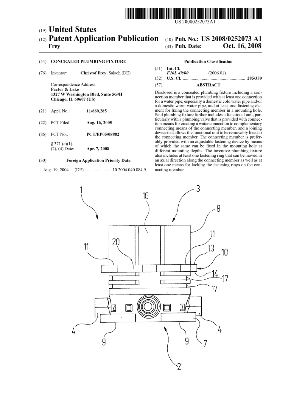 Concealed Plumbing Fixture - diagram, schematic, and image 01