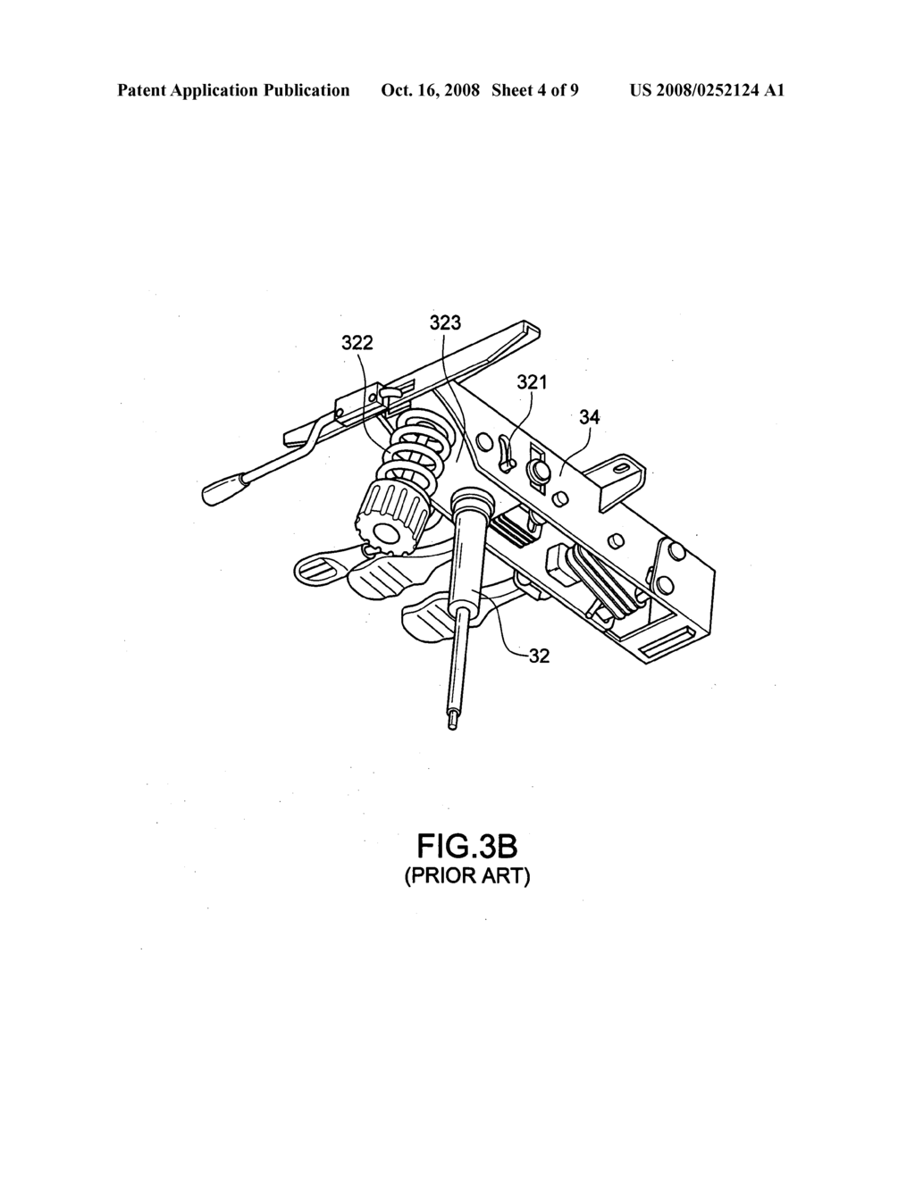 Apparatus for adjusting the angle of a seat back of an office chair - diagram, schematic, and image 05