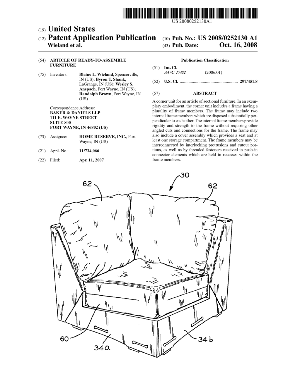 ARTICLE OF READY-TO-ASSEMBLE FURNITURE - diagram, schematic, and image 01