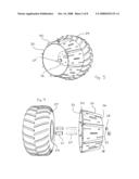 LOOSE TERRAIN TRACTION-ASSIST DEVICE FOR WHEELED ALL-TERRAIN AND UTILITY VEHICLES diagram and image