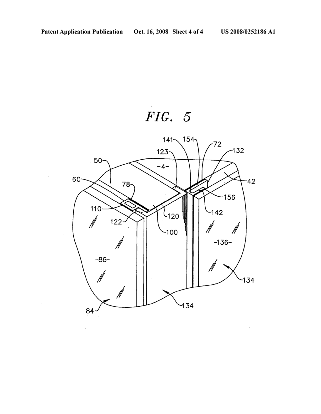 Kitchen appliance having a floating glass panel - diagram, schematic, and image 05