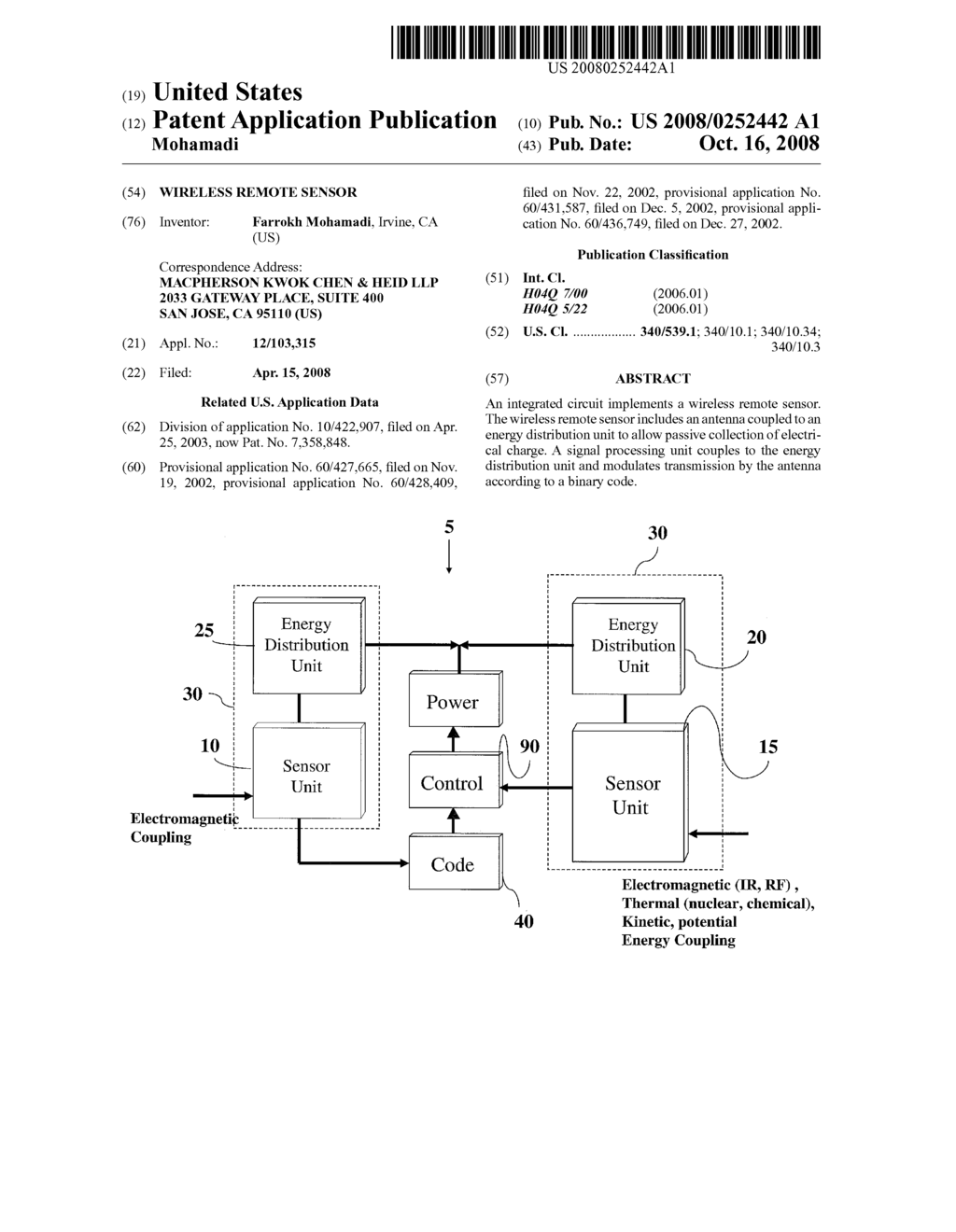 WIRELESS REMOTE SENSOR - diagram, schematic, and image 01