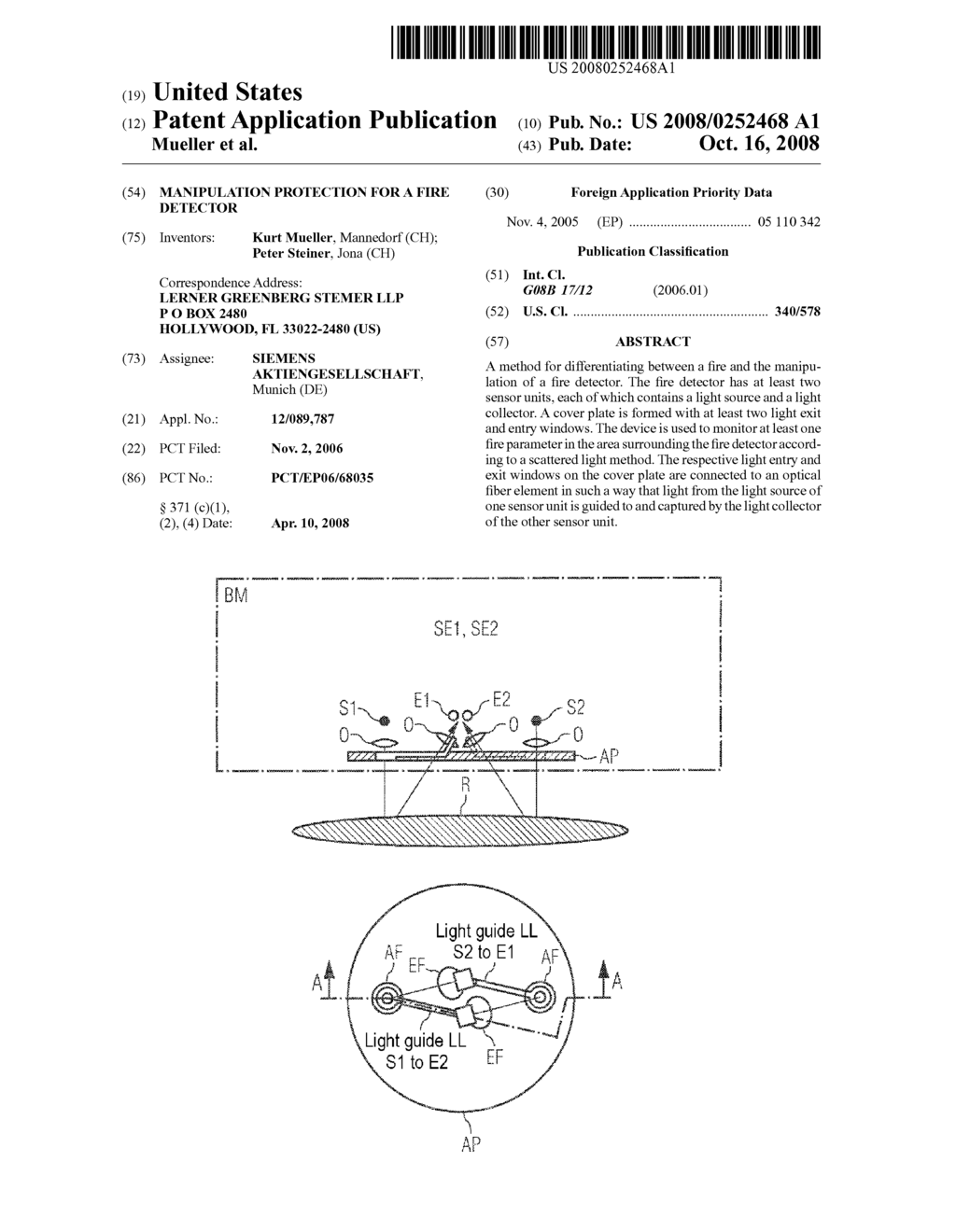 Manipulation Protection for a Fire Detector - diagram, schematic, and image 01