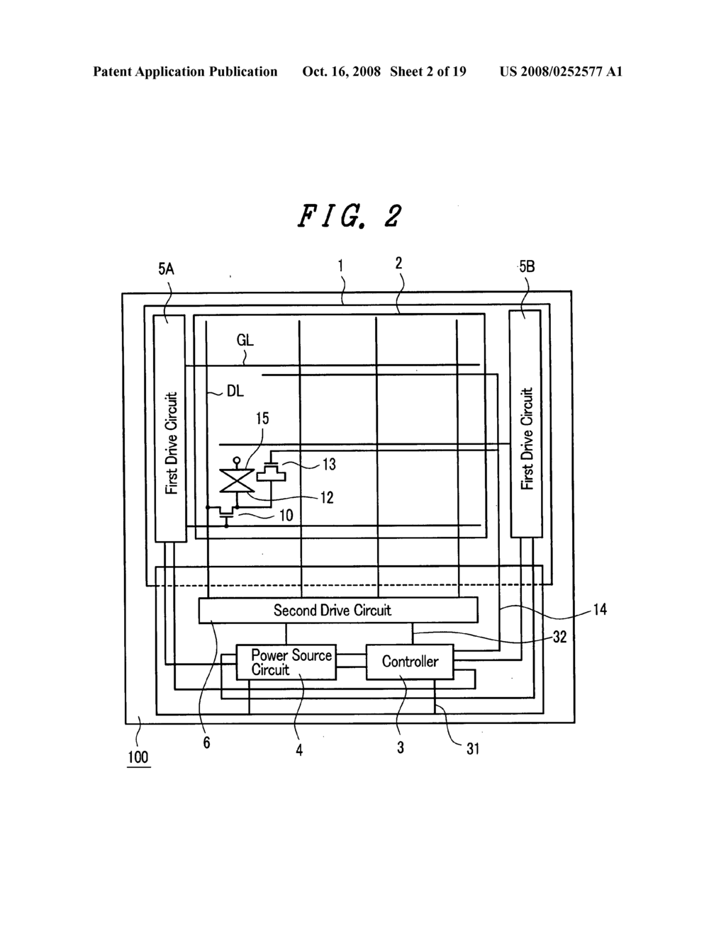 Liquid crystal display device having drive circuit - diagram, schematic, and image 03