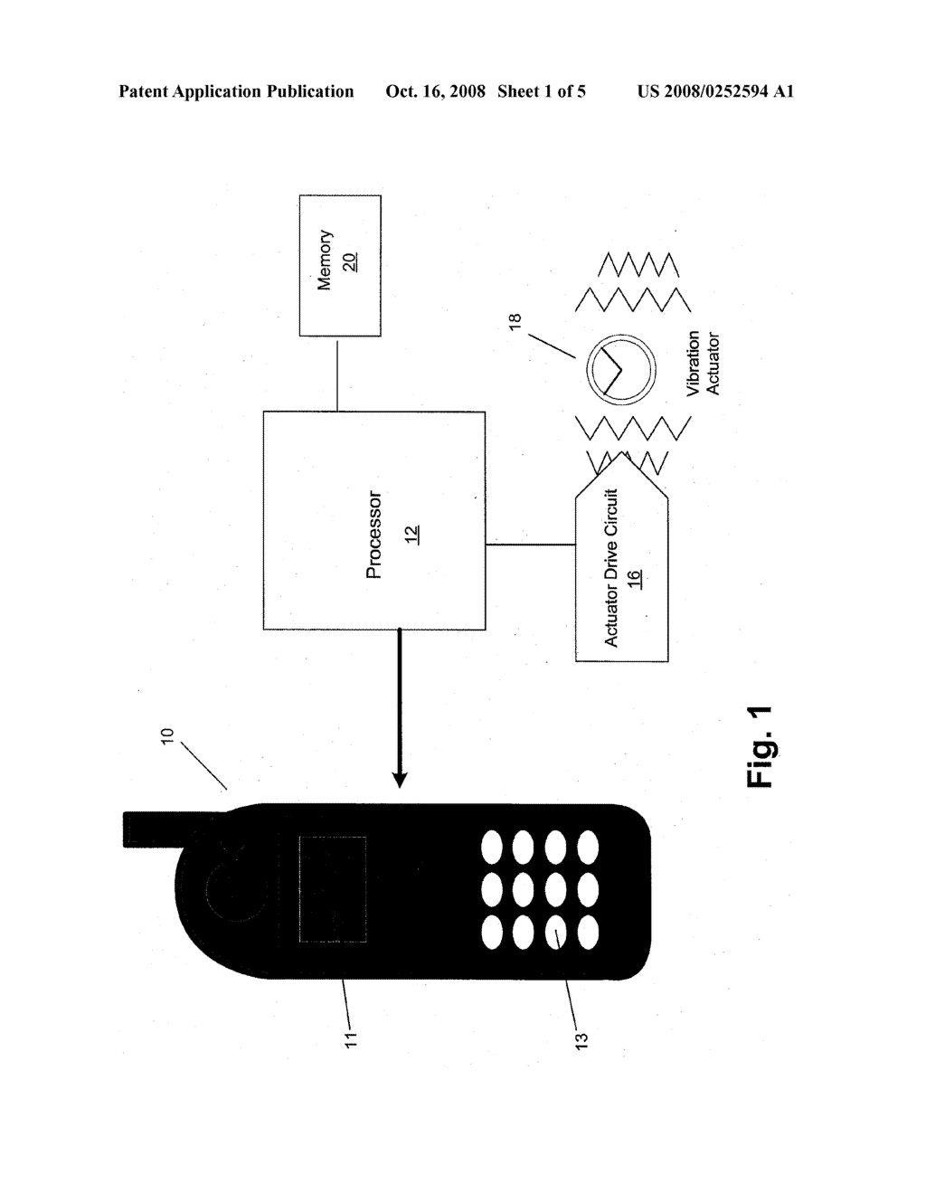 Vibration Actuator with a Unidirectional Drive - diagram, schematic, and image 02