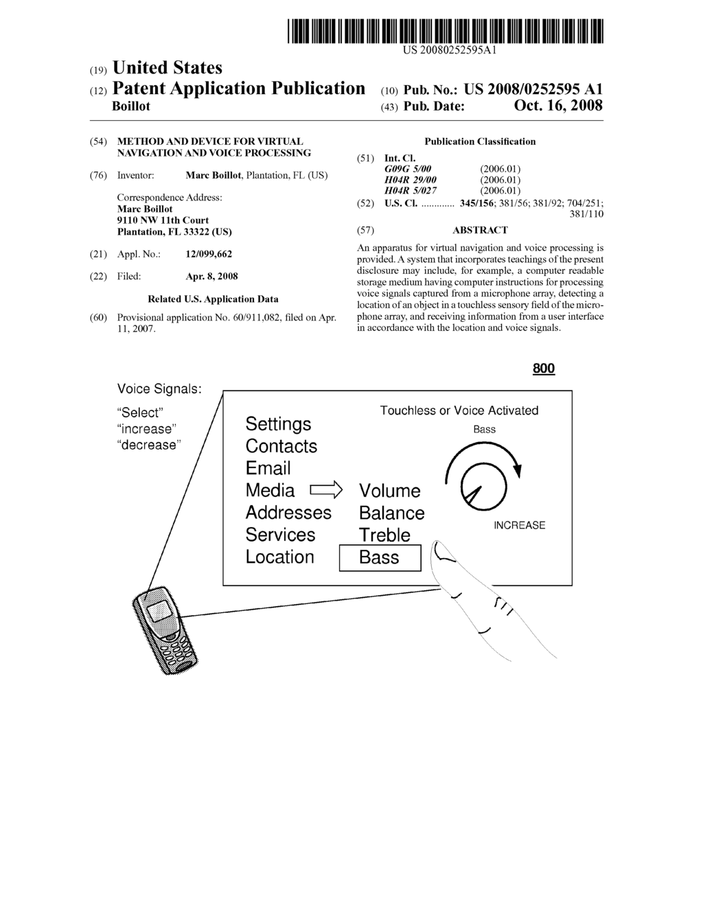 Method and Device for Virtual Navigation and Voice Processing - diagram, schematic, and image 01