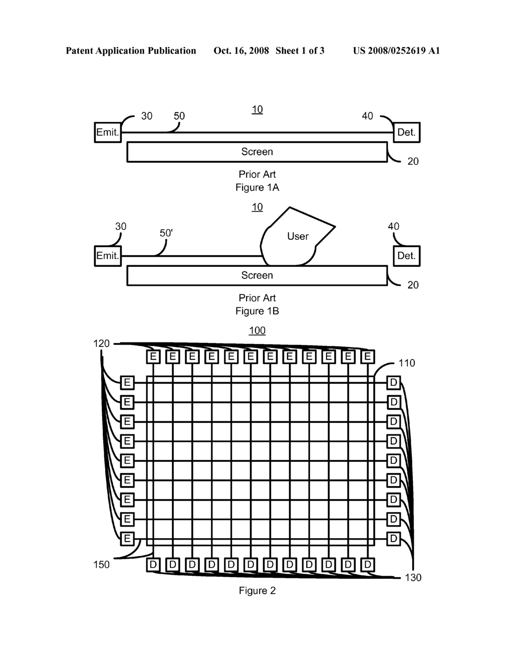 System for Providing a Frustrated Total Internal Reflection Touch Interface - diagram, schematic, and image 02