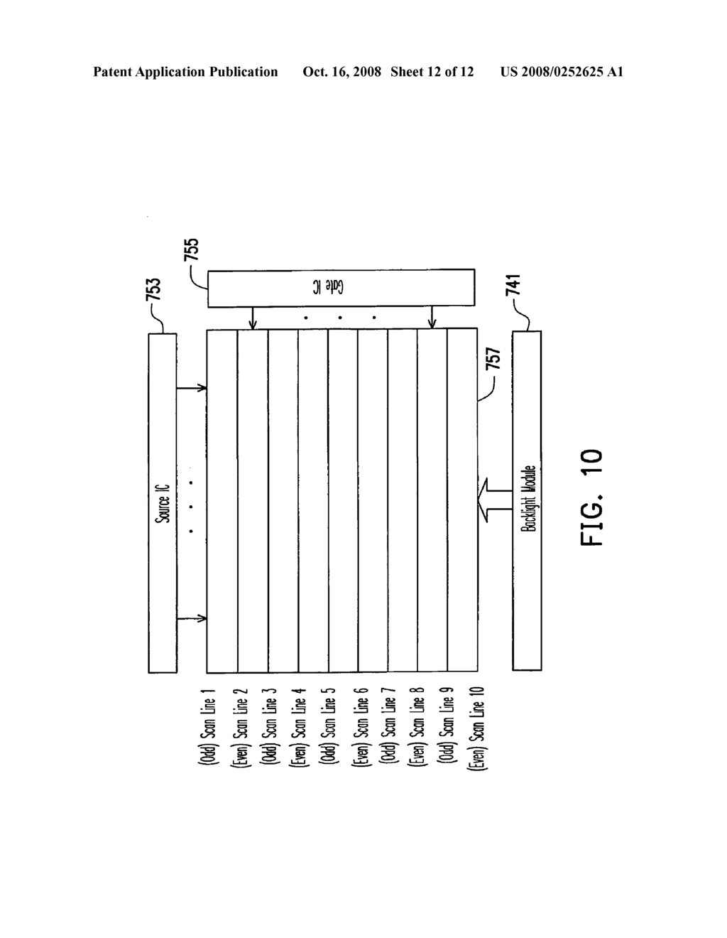 DISPLAY METHOD WITH INTERLACING REVERSAL SCAN AND DEVICE THEREOF - diagram, schematic, and image 13