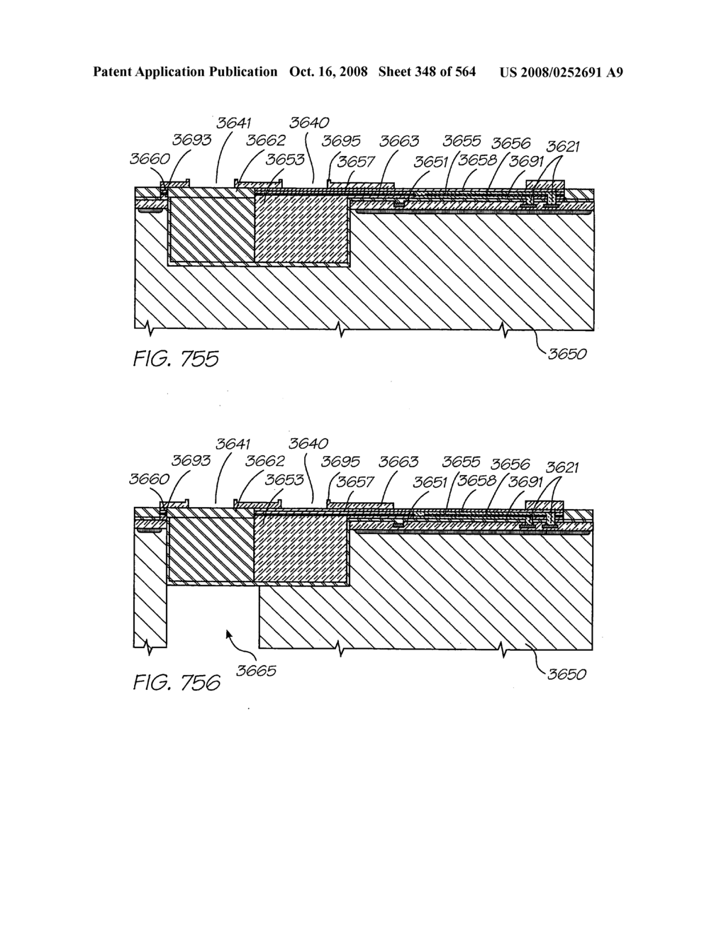 Inkjet nozzle chamber holding two fluids - diagram, schematic, and image 349