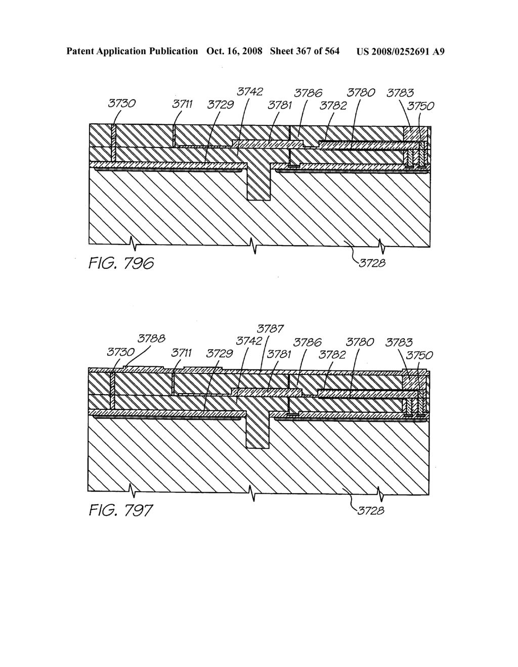 Inkjet nozzle chamber holding two fluids - diagram, schematic, and image 368