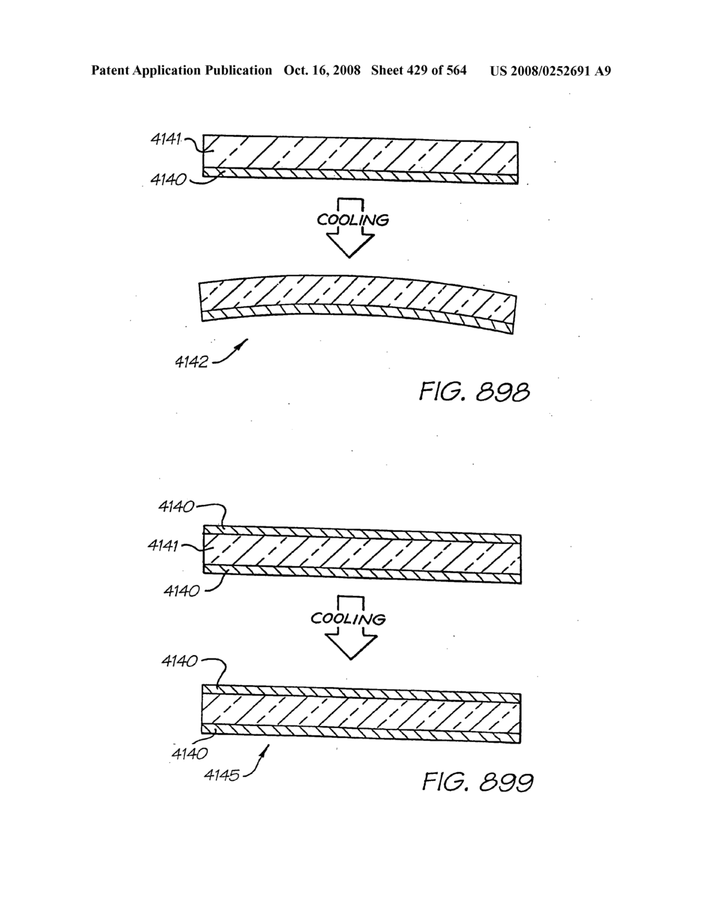 Inkjet nozzle chamber holding two fluids - diagram, schematic, and image 430