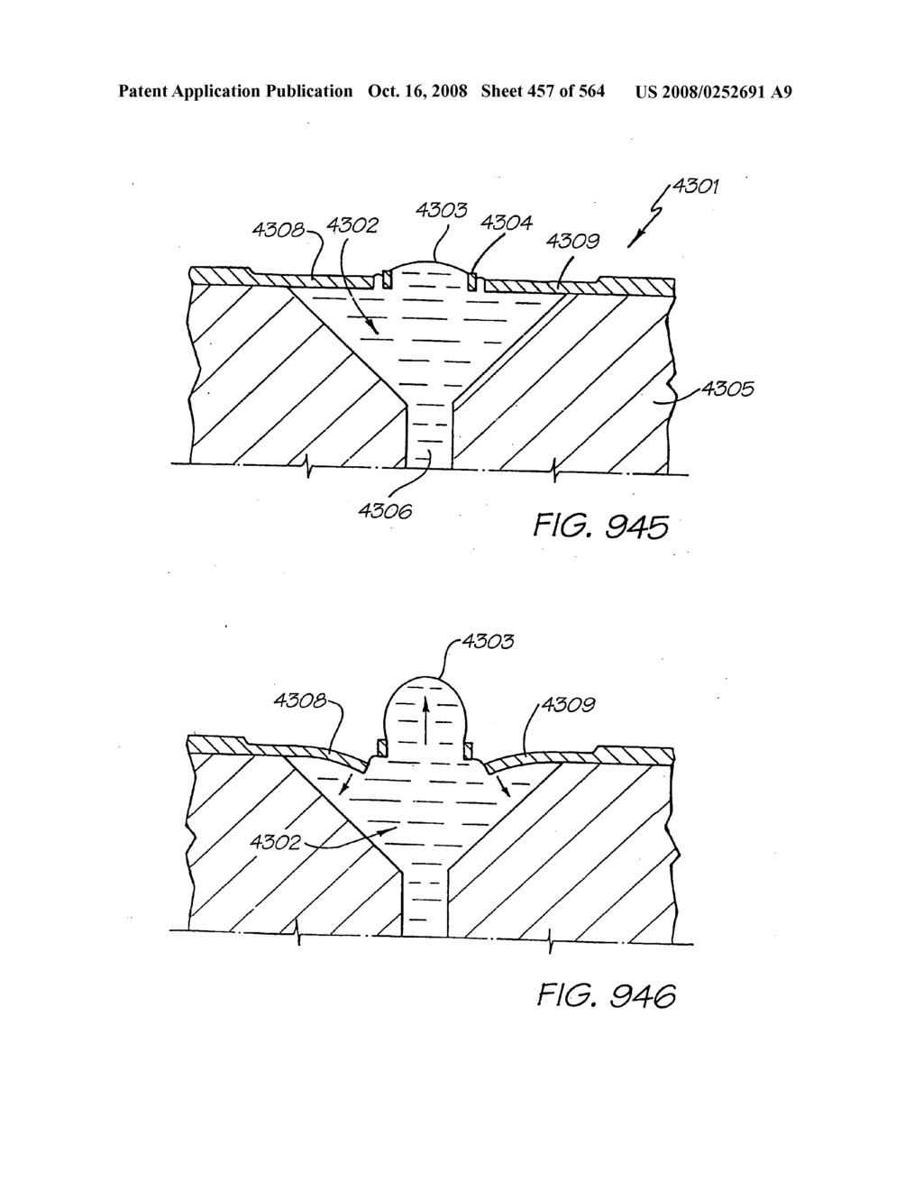 Inkjet nozzle chamber holding two fluids - diagram, schematic, and image 458