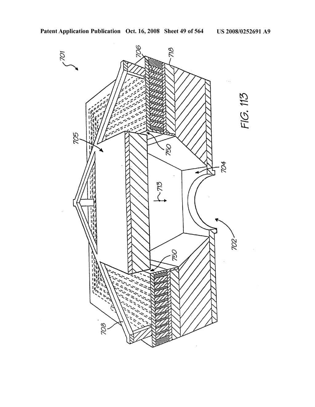 Inkjet nozzle chamber holding two fluids - diagram, schematic, and image 50