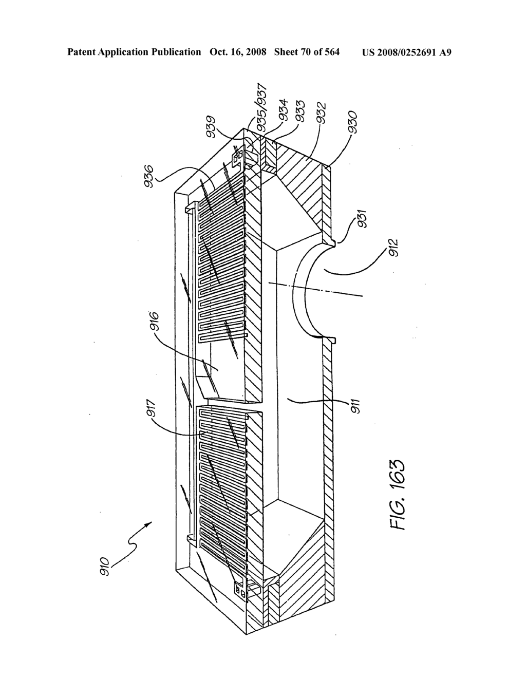 Inkjet nozzle chamber holding two fluids - diagram, schematic, and image 71